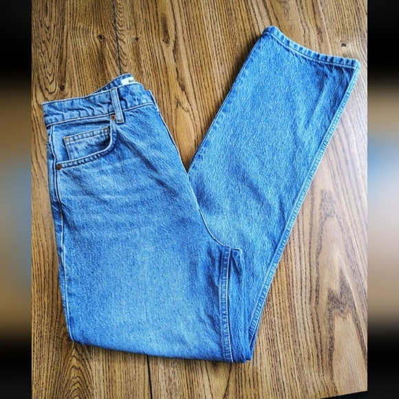 Reformation Cynthia High Rise Straight Women's Jeans Button Fly Medium Wash 27. - Picture 5 of 16